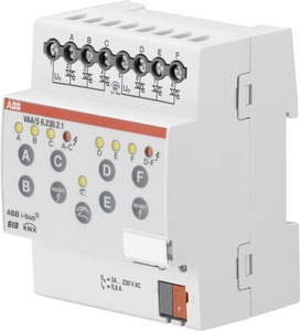 Actuador calefacción electrónico KNX, 6 salidas, 230VAC, carril DIN, hellgrau, Ref. VAA/S 6.230.2.1
