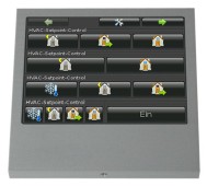 Controlador de estancias KNX, con pantalla tactil, 3 - 3.9", Touch_IT C3-SAE, con display, aluminio cepillado, Ref. 22310300
