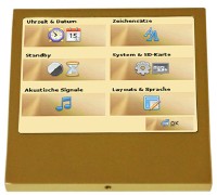 Controlador de estancias KNX, con pantalla tactil, 3 - 3.9", Touch_IT C3-SMG, con display, oro, Ref. 22310407