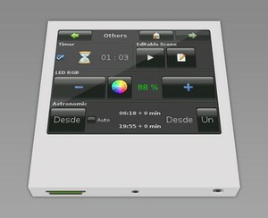 Controlador de estancias KNX, con pantalla tactil, 3 - 3.9", Touch_IT-SMART-SAW, con display, blanco, Ref. 22310501