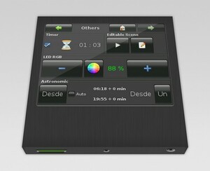 Controlador de estancias KNX, con pantalla tactil, 3 - 3.9", Touch_IT-SMART-SAB, con display, aluminio negro, Ref. 22310504