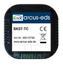 Sensor temperatura KNX, SK07-TC-6B, 6 entradas, libre potencial, con entrada de sonda temperatura, Ref. 30510790