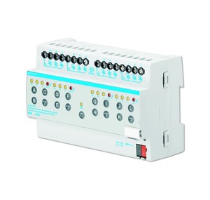 Actuador calefacción electrónico KNX, 8 salidas, 230VAC / 24VAC, carril DIN, Ref. 6164/44