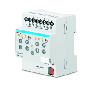 Actuador calefacción electrónico KNX, 6 salidas, 230VAC, carril DIN, Ref. 6164/45