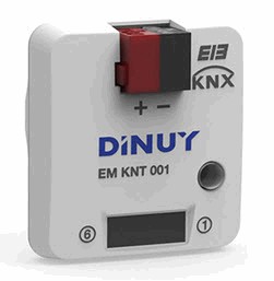 Interfaz de pulsadores KNX, 4 entradas, libre potencial, empotrable para caja de mecanismos, Ref. EM KNT 001
