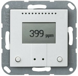 Sensor KNX Calidad del Aire CO2, con display y botones Blanco