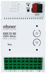 Actuador multifuncional KNX 1 salida multifunción para 1 unidad (Arriba / Abajo) o 2 dispositivos conmutable (On / Off). 2 entradas binarias (actuador o teclas de bus).