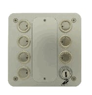 Panel de control con 7 teclas EIB / KNX con cerradura-interruptor