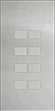 Pulsador KNX, 8 teclas, serie LARGHO, aluminio (relieve), Ref. 60601-1121-09-0B