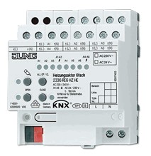 Actuador calefacción electrónico KNX, 6 salidas, Ref. 2336 REG HZ HE