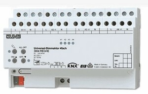 Actuador dimmer KNX, universal / optimizado LED 230V, 4 salidas, < 300W, Ref. 3904 REGHE