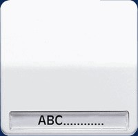 Tecla simple inscr. CD blanco alpino