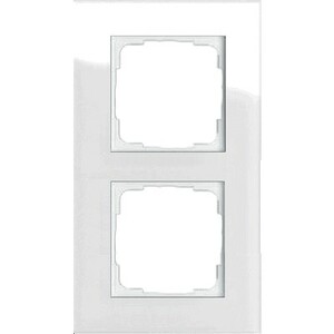 Marco doble, serie GLASS SERIE, cristal blanco, Ref. BE-GTR2W.01