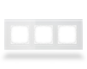 Marco triple, serie GLASS SERIE, cristal blanco, Ref. BE-GTR3W.01