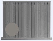 RADIADOR ELÉCTRICO KNX, Línea T,750W, montaje horizontal, aluminio gris