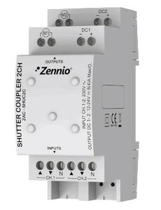Adaptador para actuador persianas DC KNX, 2 canales persianas, Ref. ZAC-SHUC2C