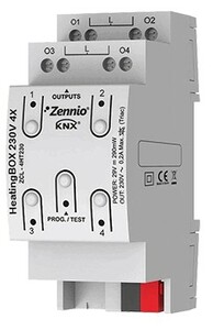 Actuador calefacción electrónico KNX, 4 salidas, 230VAC, Ref. ZCL-4HT230