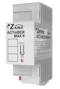 Actuador multifunción KNX, conmutación / persianas, 6 salidas binarias / 3 canales persianas, 10A, carril DIN / empotrable, Ref. ZN1IO-AB60