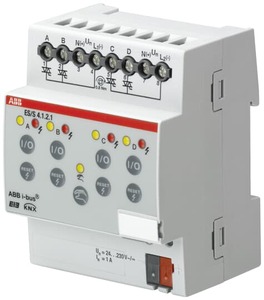 Actuador calefacción electrónico KNX, 4 salidas, carril DIN, hellgrau, Ref. ES/S 4.1.2.1