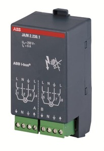 Actuador persianas KNX, 2 canales persianas, 230VAC, 6A, carril DIN, anthrazit, Ref. JA/M 2.230.1