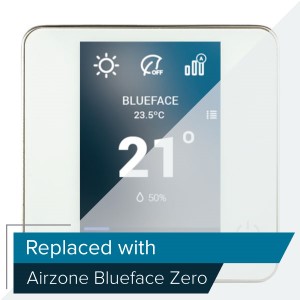 Airzone, Cable / termostato. Termostato cable a color airzone blueface blanco 8z (ce6), Ref. AZCE6BLUEFACECB