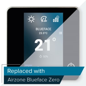 Airzone, Cable / termostato. Termostato cable a color airzone blueface negro 8z (ce6), Ref. AZCE6BLUEFACECN