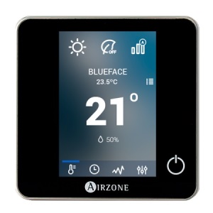 Airzone, Cable / termostato. Termostato cable airzone blueface zero negro 8z (ce6), Ref. AZCE6BLUEZEROCN