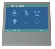 Controlador de estancias KNX, con pantalla tactil, 3 - 3.9", Touch_IT C3-SAS, con display, aluminio, Ref. 22310303
