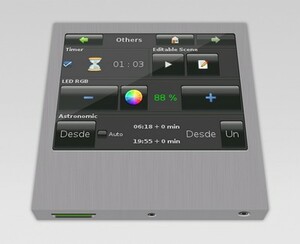 Controlador de estancias KNX, con pantalla tactil, 3 - 3.9", Touch_C3_Smart_ALU-sae, con display, aluminio, Ref. 22310500