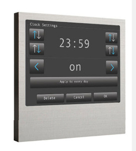 Controlador de estancias KNX, con pantalla tactil, Touch_IT-V-C3  SAE, con display, empotrable, aluminium eloxiert , Ref. 22410300