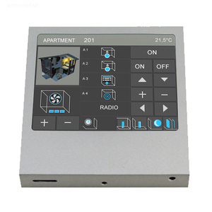 Controlador de estancias KNX, con pantalla tactil, Touch_IT-V-SMART SAE, con display, empotrable, aluminium eloxiert , Ref. 22410500