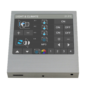 Controlador de estancias KNX, con pantalla tactil, Touch_IT-V-SMART SAS, con display, empotrable, aluminium eloxiert , Ref. 22410503