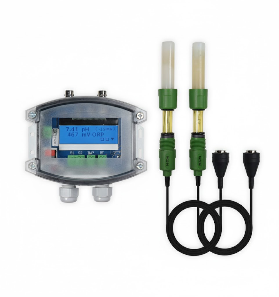 Sistema de medición KNX SK80, IP65, para determinar la calidad del agua, incluye sensor de pH/REDOX., Ref. 30802101