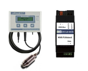 Sensor hidrostático - medidor de nivel / ultrasónico - medidor de nivel y distancias KNX, REG-S8-F-PM25, Ref. 30807032