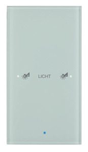 Sensor de cristal KNX TS Sensor 1c. Confort, con BCU integrada, configurado, blanco polar cristal
