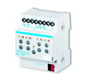 Actuador calefacción electrónico KNX, 4 salidas, carril DIN, Ref. 6164/40-101