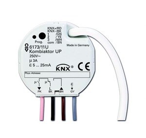 Actuador calefacción electrónico multifunción KNX, persianas, 1 salida calefacción, 1 canales persiana, empotrable, Ref. 6173/11 U