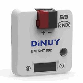 Interfaz de pulsadores KNX, 4 entradas, analógica / entrada de temperatura / libre potencial, empotrable para caja de mecanismos, Ref. EM KNT 002