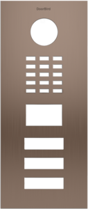 DoorBird Placa frontal D2101V Acero inoxidable V4A, cepillado, recubrimiento PVD con acabado de bronce