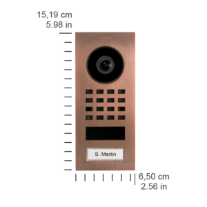 DoorBird Videoportero IP D1101V. wifi Acero inoxidable V4A, cepillado, recubrimiento PVD con acabado de bronce 