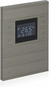 Termostato KNX, 8 teclas, con display y con LED de estado, con controles manuales, serie ORIA, Ref. INT-OT4-0701F0