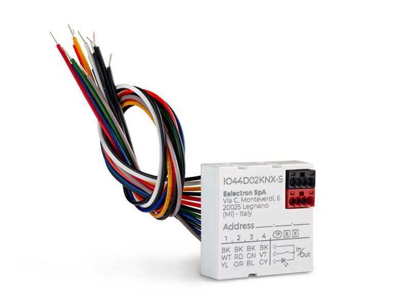 PUSH BUTTON INTERFACE 2 IN – 2 OUT LED, Ref. IO22D02KNX