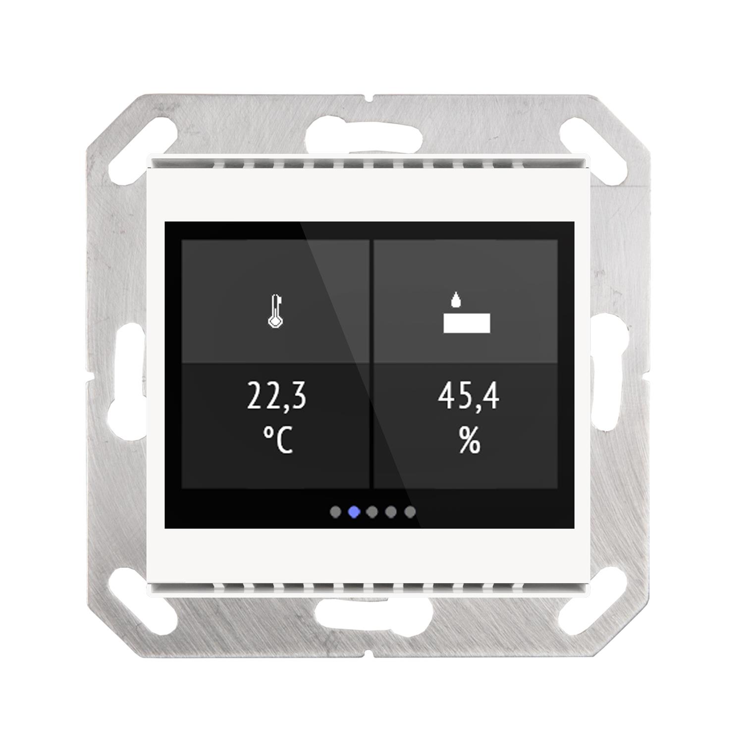 Controlador de estancias Cala Touch KNX T  con sensor de temperatura y humedad
