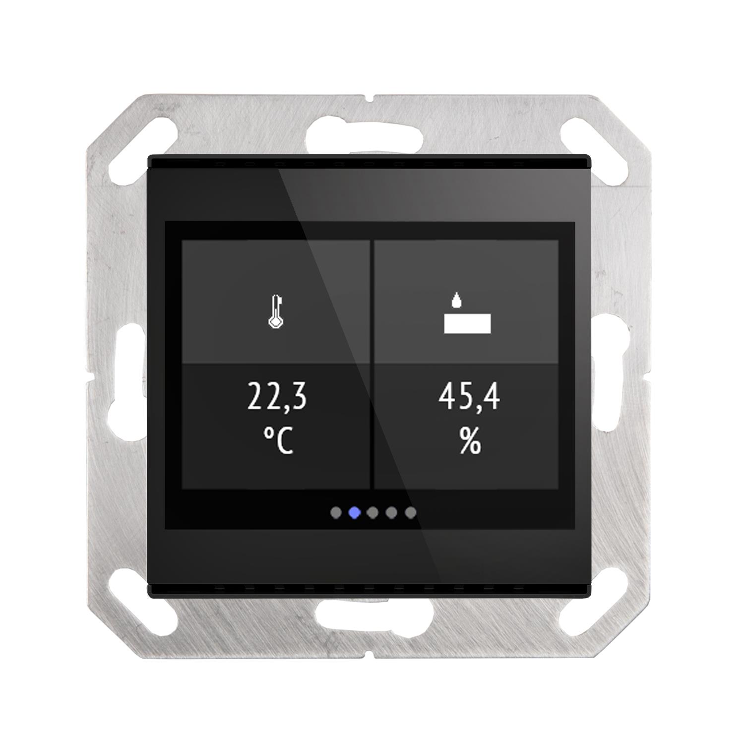 Controlador de estancias Cala Touch KNX T  con sensor de temperatura y humedad