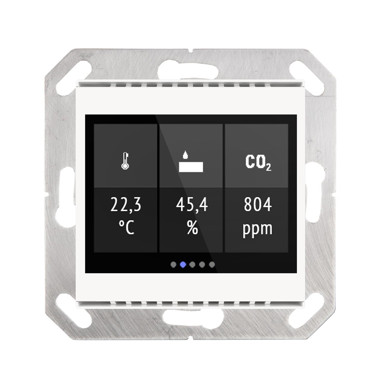 Controlador de estancias Cala Touch KNX T  con sensor de temperatura, humedad y CO2