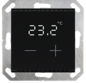 Controlador de temperatura ambiente Cala KNX T 101, negro