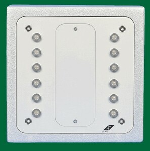 Panel de control KNX/EIB- 12 teclas/LEDs, montaje en pared caja de aluminio