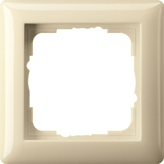 Marco simple, serie STANDARD 55, blanco crema brillante, Ref. 0211 01