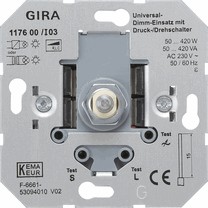 Mecanismo de regulación universal con pulsador/interruptor giratorio 2