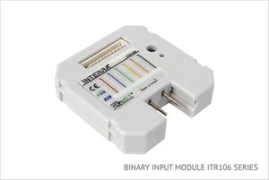 Interfaz de pulsadores KNX, 6 entradas, libre potencial, empotrable para caja de mecanismos, Ref. ITR106